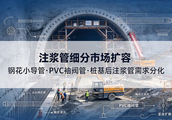 南岳注浆管细分市场扩容，隧道钢花小导管、PVC 袖阀管、桩基后注浆管需求分化